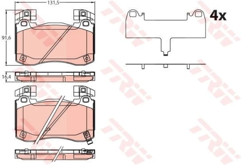 Image of Brake pad set TRW GDB2254