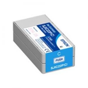 Image of Epson SJIC22PC Cyan Ink Cartridge