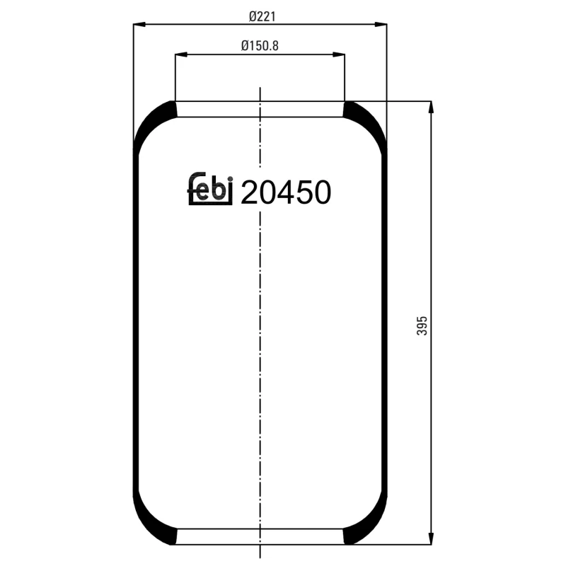 Image of FEBI BILSTEIN 20450 Boot, air suspension Front Axle Boot,air suspension (324)