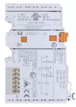 Image of Wago - PLC I/O Module for use with 750 Series, 100 x 12 x 64 mm, Analogue, TM5, 0 10 V