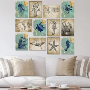 Image of 12MDF07 Multicolor Decorative MDF Painting (12 Pieces)