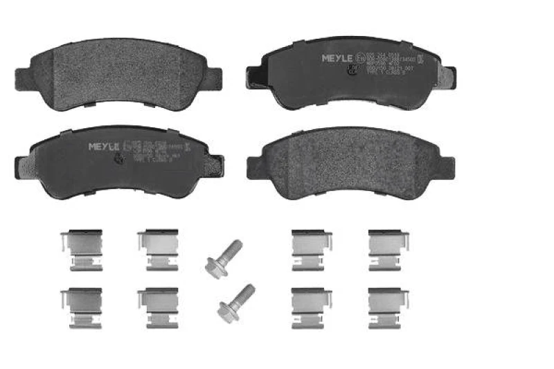 Image of MEYLE 025 244 6519 Brake pad set Rear Axle, excl. wear warning contact, with accessories, Original Quality, with anti-squeak plate Brake Pad Set,disc