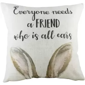 Image of Evans Lichfield All Ears Cushion Cover (One Size) (Brown/White/Black)