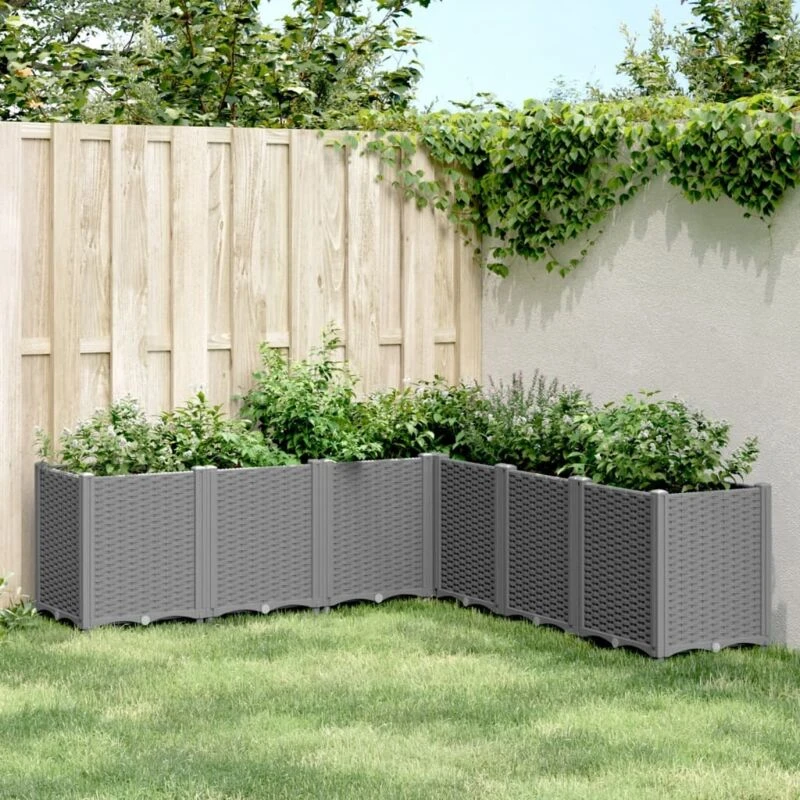Image of VIDAXL Garden Planter Light Grey 160x160x53cm pp Vidaxl 8721012410749