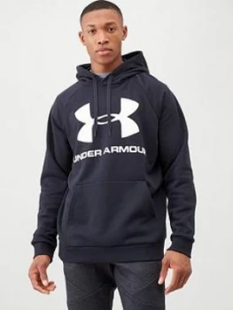 Image of Urban Armor Gear Rival Fleece Logo Overhead Hoodie - Black/White