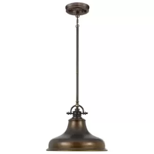 image of 1 Bulb Ceiling Pendant Light Fitting Palladian Bronze LED E27 100W Bulb