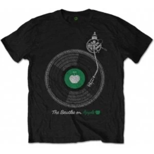 Image of The Beatles Apple Turntable Mens Blk T Shirt: Large
