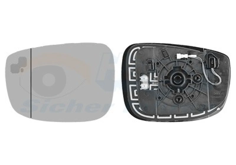 Image of VAN WEZEL Wing mirror glass VAN WEZEL 2773835