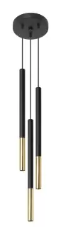Image of Mozaica Cluster Drop Pendant Light Black, Gold G9