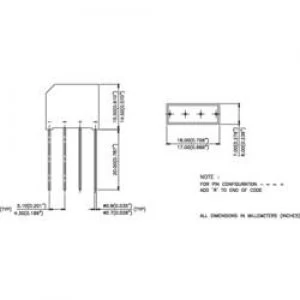Image of Diode bridge Infineon Technologies 2KBB05R SIP 4 50 V
