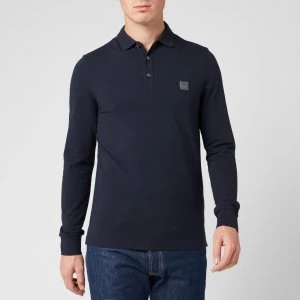 image of Hugo Boss Passerby Long Sleeve Polo Shirt Navy Size M Men