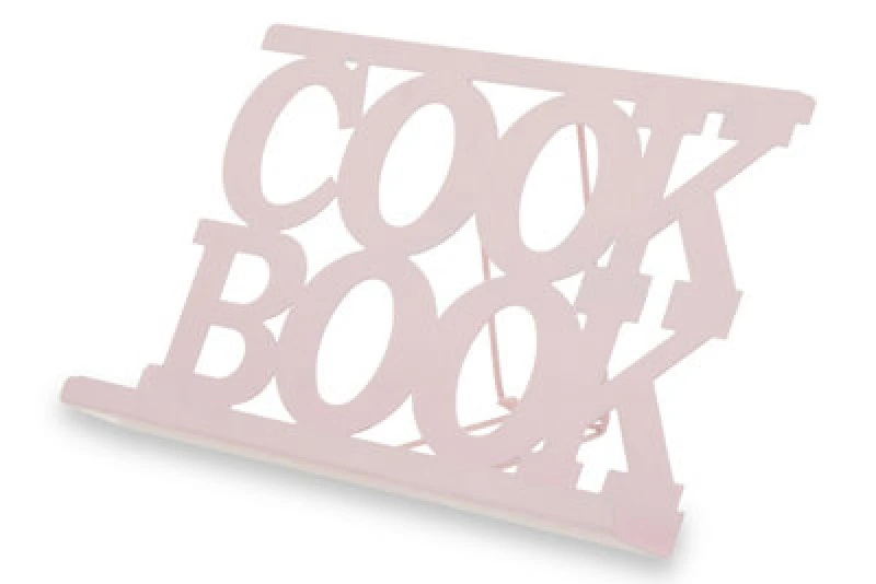 Image of Orsina Elegant Design Cook Book Stand Pink, Durable Book Stand For Cook Books, Practical Recipe Book Stand