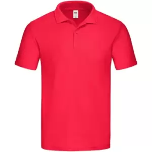 image of Fruit of the Loom Mens Original Polo Shirt (M) (Red)