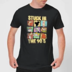 Image of Cartoon Network Stuck In The 90s Mens T-Shirt - Black - M