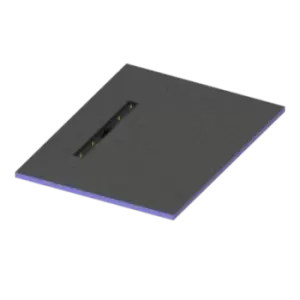 Image of Blue Rectangular Wet Room Shower Tray with Offset Waste Position 1200 x 900mm - Live Your Colour