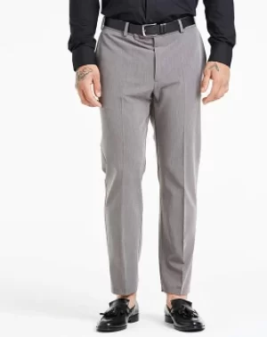 image of Farah Grey Stretch Twill Trousers 29in