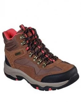 Image of Skechers Trego Walking Lace Up Ankle Boot - Tan