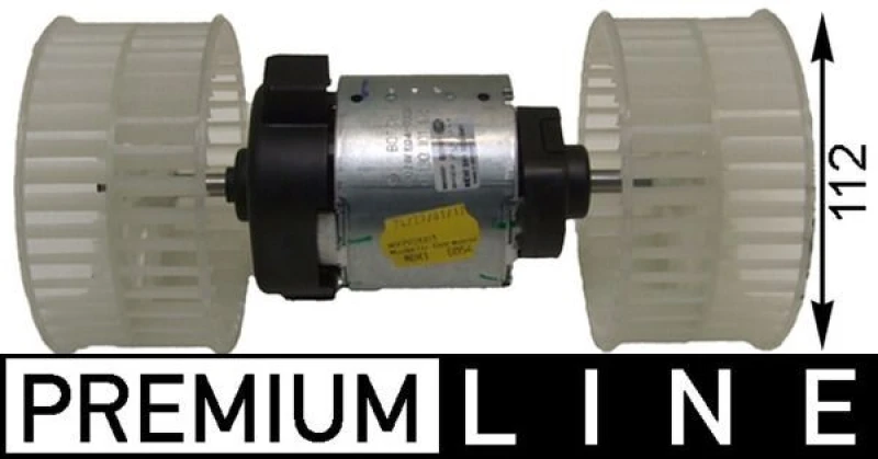 Image of MAHLE AB 87 000P Blower Motor for left-hand drive vehicles Interior Blower (2669)
