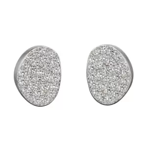 image of Sterling Silver Pave Earrings