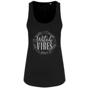 Image of Grindstore Womens/Ladies Elemental Witch Vibes Vest Top (L) (Black)