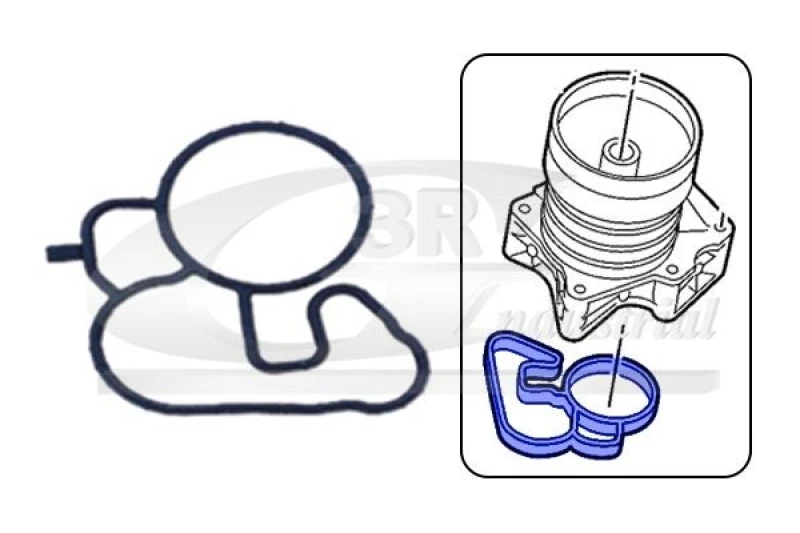 Image of 3RG Oil cooler gasket 3RG 76705