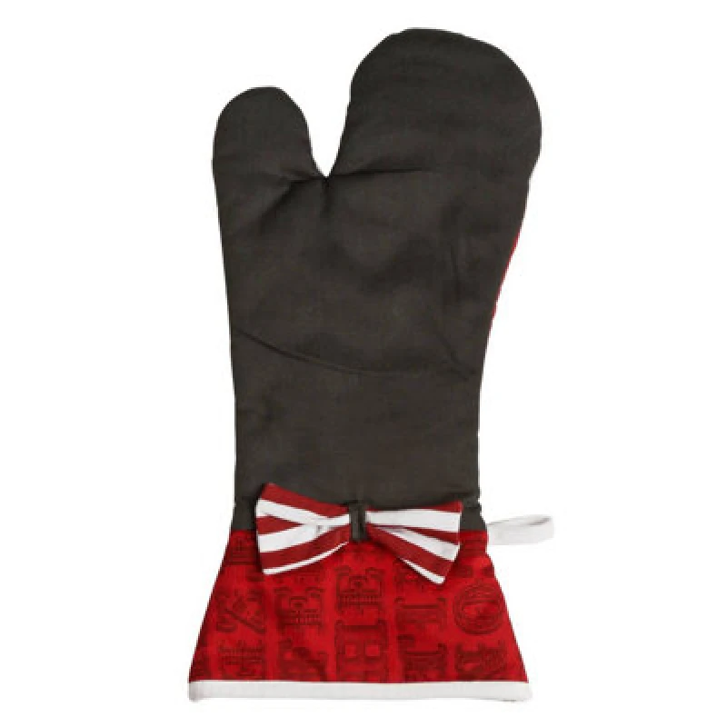 Image of Premier Housewares Carnival Single Oven Glove Quilted and Heat Resistant Black