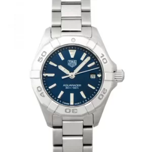 image of Aquaracer Quartz Blue Dial Ladies Watch