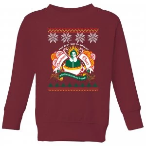 Image of Christmas Cheer Kids Sweatshirt - Burgundy - 11-12 Years - Burgundy