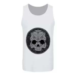 image of Unorthodox Collective Mens Graphic Skull Vest Top Set (M) (White)