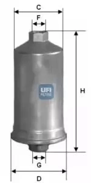 Image of 31.504.00 UFI Fuel Filter Petrol