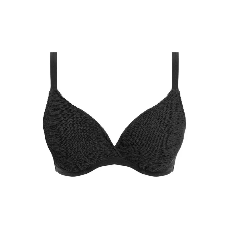Image of Freya Womens underwired plunge bra Freya Ibiza Waves Noir Female 85D
