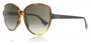 Image of Christian Dior Dioronde2 Sunglasses Dark Havana Black 5FCHA 58mm