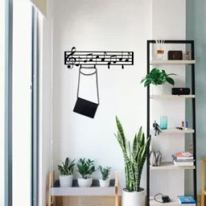 image of Note Black Metal Wall Hook