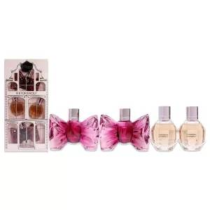 image of Victor & Rolf The House Miniature Gift Set 2 x 7ml FlowerBomb Eau de Parfum + 2 x 7ml Bonbon Eau de Toilette