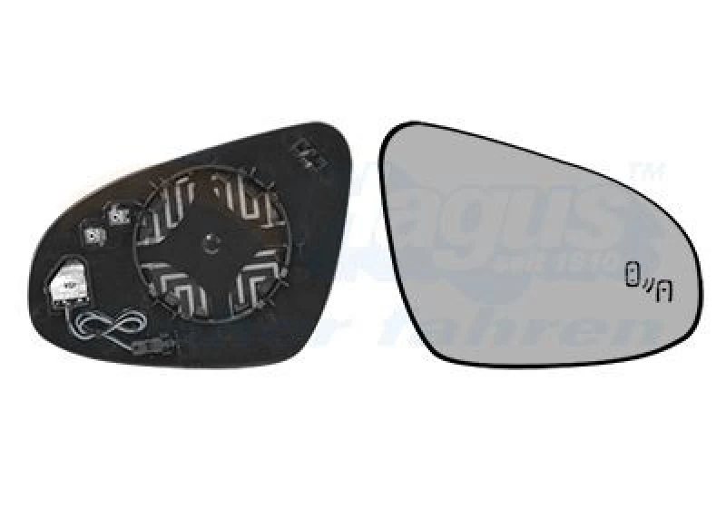 Image of VAN WEZEL Wing mirror glass VAN WEZEL 5411836