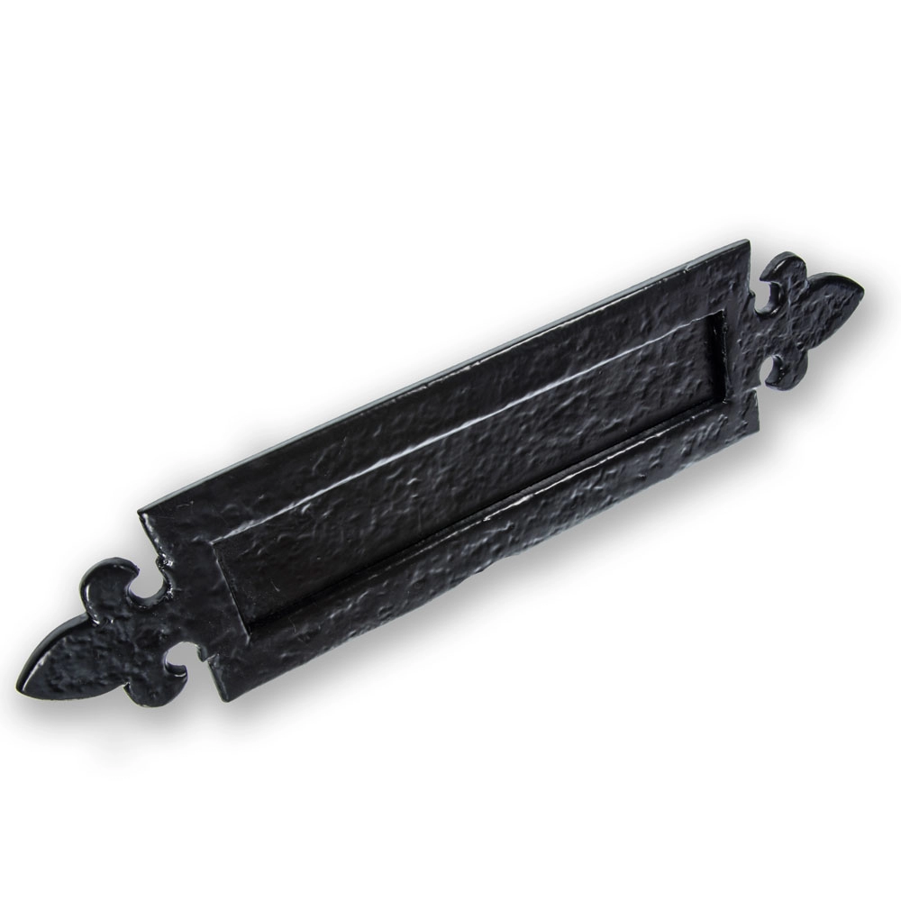 Image of Jedo Black Antique Fleur De Lys Letterplate
