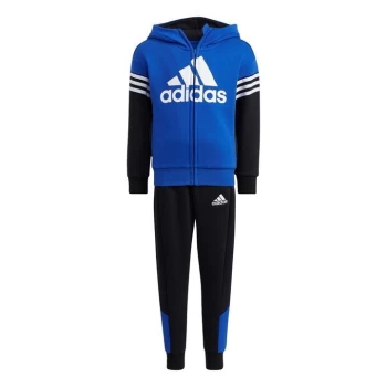 Image of adidas Badge of Sport Fleece Set Kids - Bold Blue / Black