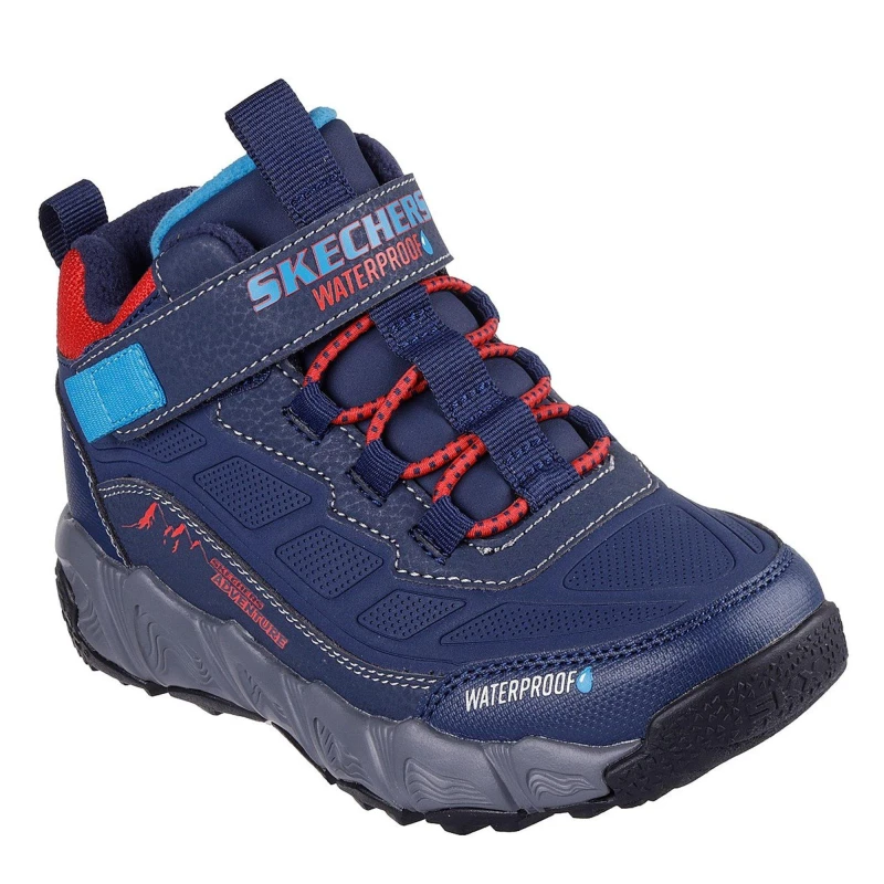 Image of Skechers Unisex Kids Velocitrek Seasonal Walking Shoes Navy/Red unisex C10 (27.5)