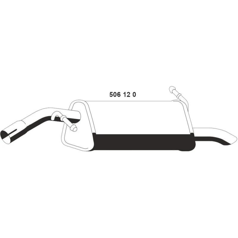 Image of ERNST 506120 Rear silencer End Silencer (3437)