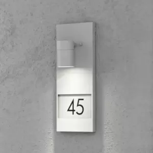 image of Modena Outdoor Modern House Door Number all Light Grey, IP44