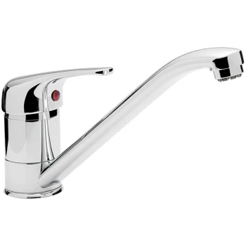 Image of Buyaparcel - Modern Monbloc Kitchen Sink Mixer Tap Single Lever Swivel Spout Chrome + Flexi