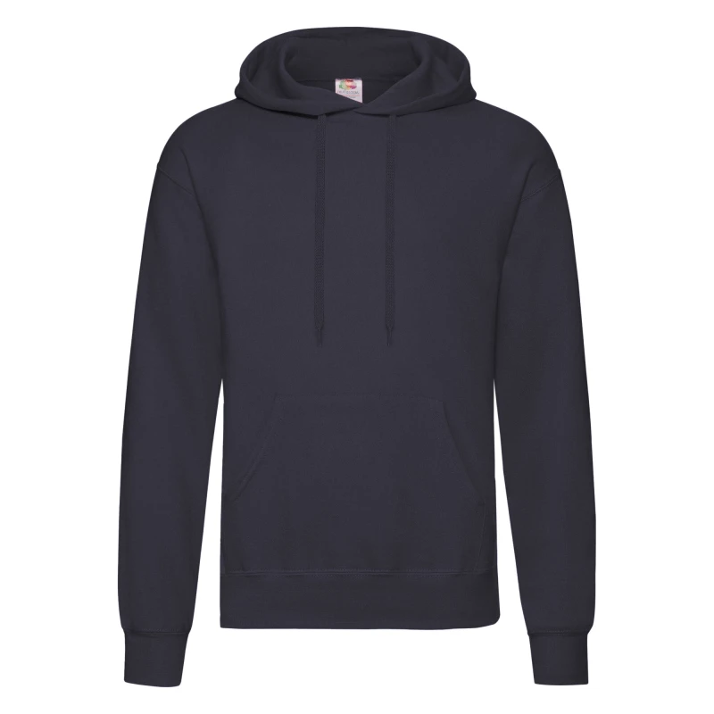 Image of Fruit of the Loom Mens Classic Hooded Sweatshirt in Mid Navy Size: Small Mid Navy Male S