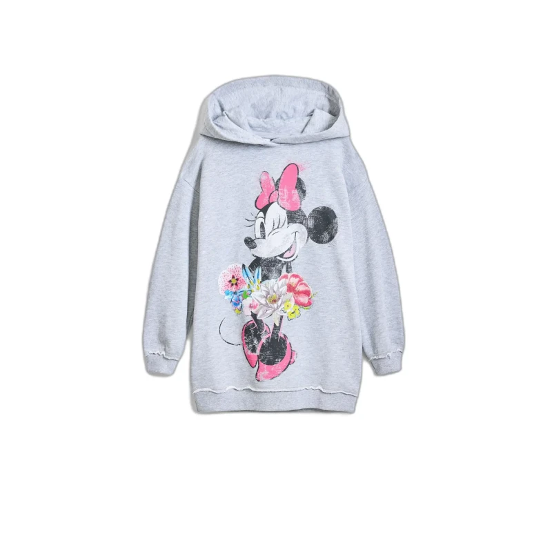 Image of Desigual Girl hoodie Desigual Minnie Gris Female 11/12 ans