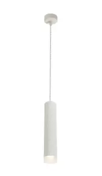 image of 1 Light 30cm Ceiling Pendant Light GU10, Sand White, Acrylic Ring