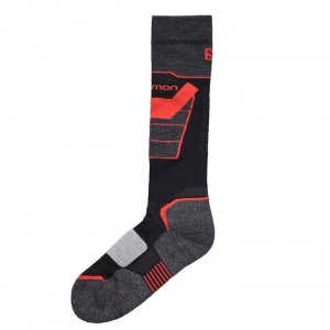 Image of Salomon S Max 2 Pack Ski Socks Mens - Black/Red