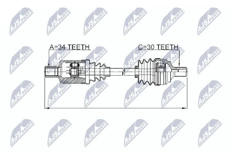 Image of NTY Drive shaft NTY NPW-ME-035
