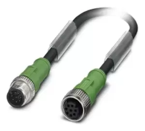 Image of Phoenix Contact 1522697 Sensor Cord, 8P, M12 Plug-M12 Rcpt, 1.5M