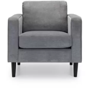 Marguerite - Dining Accent Chair Dark Grey Chenille Fabric Upholstered