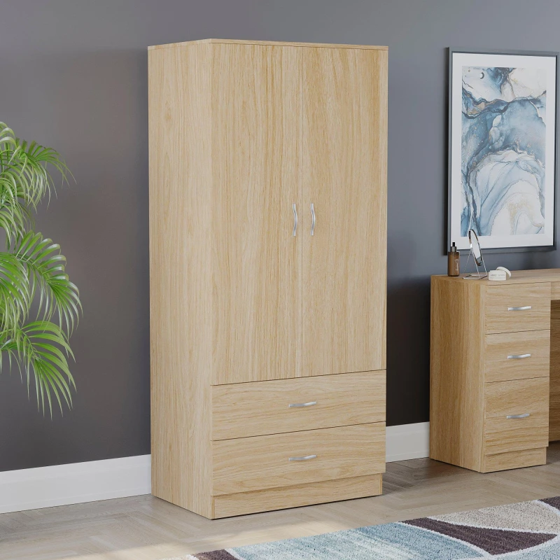 Image of Lassic Vida Designs Riano 2 Door 2 Drawer Wardrobe Pine unisex 2+2