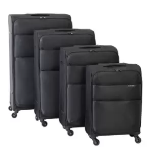 Image of Linea Sorento Fabric Small Black Cabin Suitcase